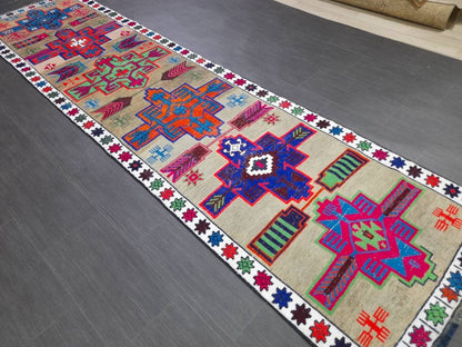 2.8 x 11 Oriental Runner Rug Rug Vintage Runner Rug Hallway Runner Rug Kitchen Runner Rug Wool Runner Persian Runner Rug Kurdish Runner Rug