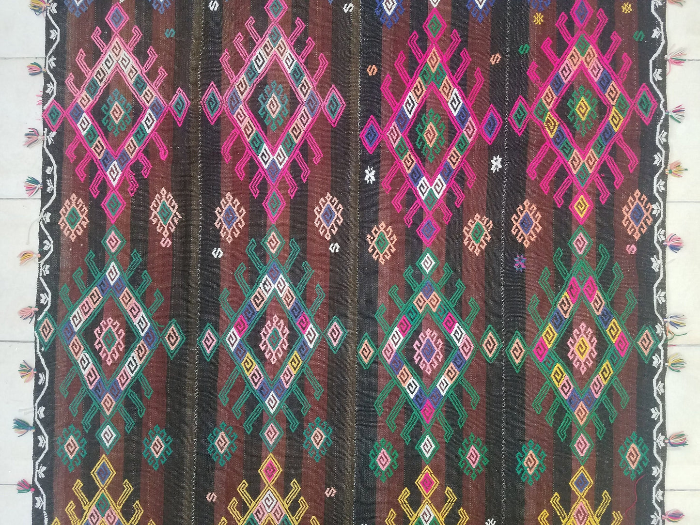 Turkish cicim rug,turkish kilim rug,nomadic cicim rug,anatolian area cicim rug,hand made kilim rug,decorative turkish kilim rug,141x57 inche