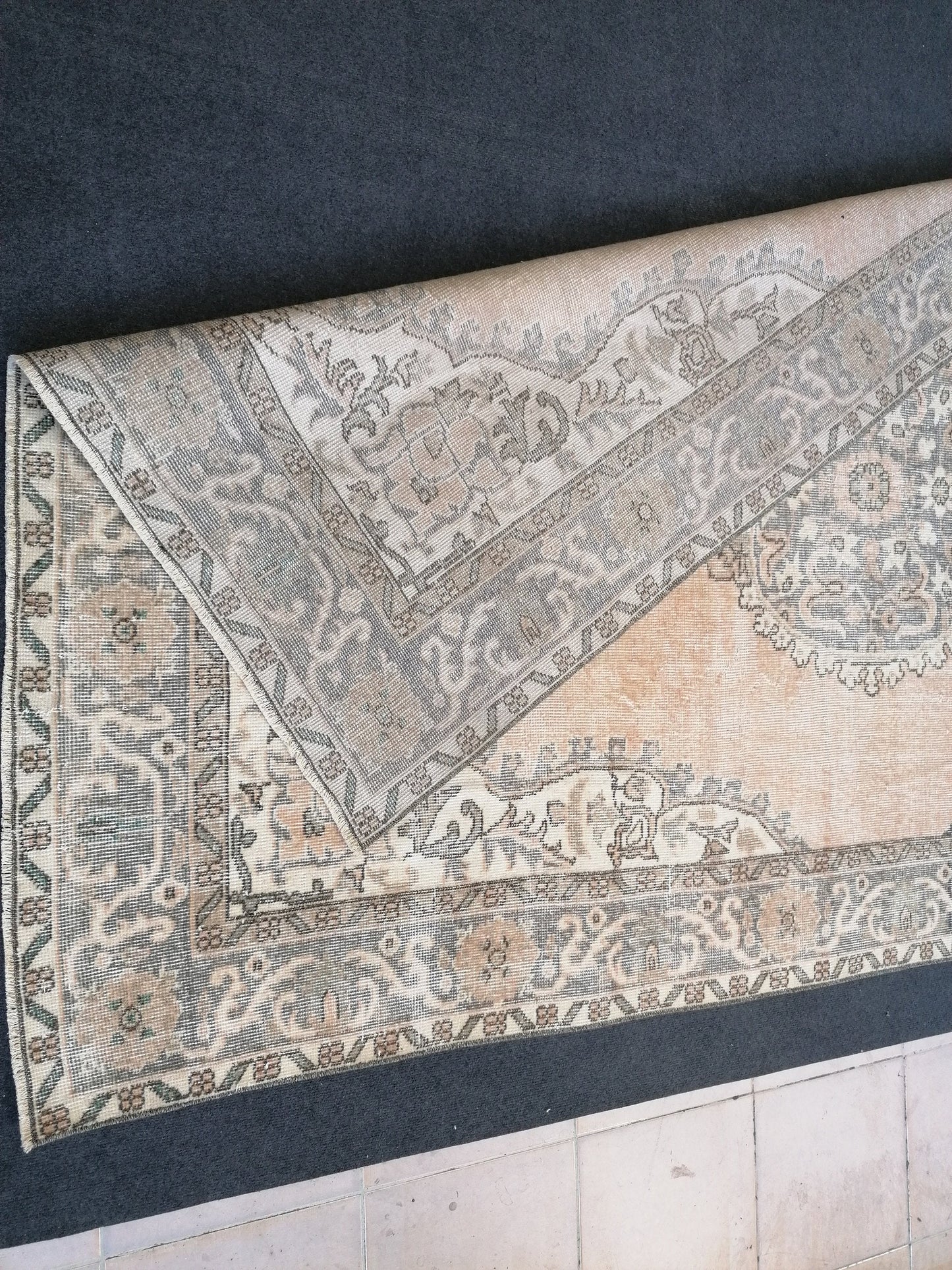 5.8 x 8.10 large oushak rug turkish rug vintage wool oushak rug handmade rugs