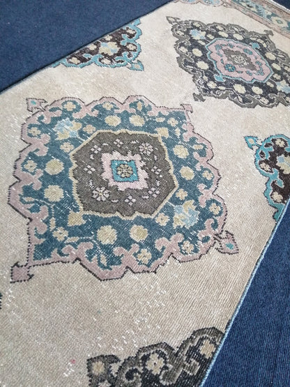 2.6 x 12.9Turkish Runner Oushak Runner Rug Rug Vintage Runner Rug Hallway Runner Rug Kitchen Runner Rug Wool Runner Rug