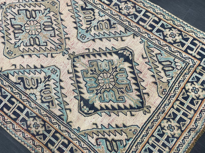 Turkish Runner 4.7 x 12 Oushak Runner Rug Rug Vintage Runner Rug Hallway Runner Rug Kitchen Runner Rug Wool Runner Handmade Runner Rug