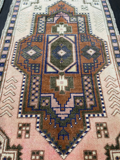 Coordinating Small Rug Turkish Rug Mini Twin Small Area Rug 1.7 x 3.3 Turkish Pair of Persian Hand Made Rug Matching Oriental Vintage Rug