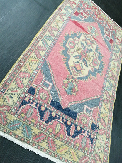 3x6 Rugs, Hand Made Rug, Oushak Rug, Rustic Rug, Boho Rug, Rug Runner, Muted Turkish Rug, Farmhouse Rug, Vintage Rug, Wool rug