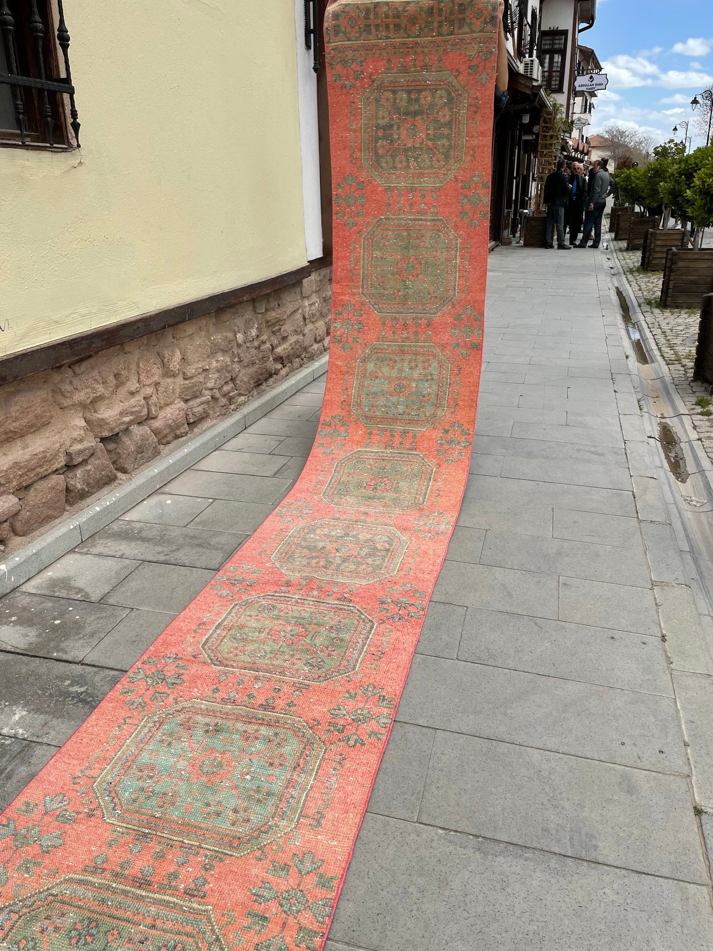 Vintage Hand Knotted 2.5 x 19 Extra Long Turkish Runner Very Long Stairs Runner Rug Vintage Runner Rug XL Oriental Runner Staircase Runner