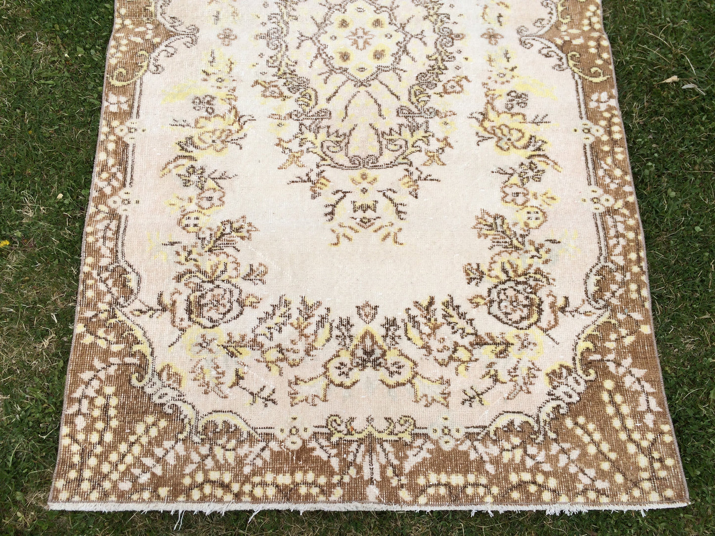 VINTAGE RUGS, TURKISH Rugs, Antique Rug, Oushak antique Rug, Hand woven Rug, Weaving Rug, Muted Rug, Kitchen Rug, Eclectic rug, Wool Rugs