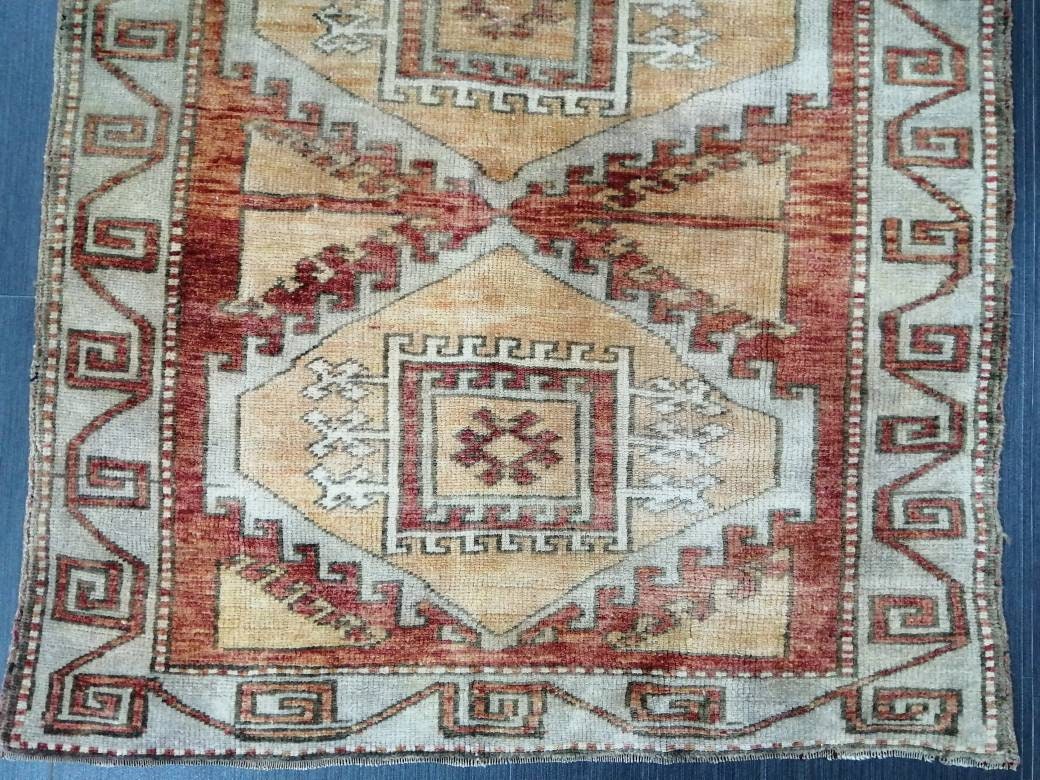 WOOL RUGS, 6 x 3.2 Vintage Rug Turkish Oushak  Rug, Hand Made Rug, Living Room Rug, Oushak Rug, Farmhouse  Rug, Oriental Rug,