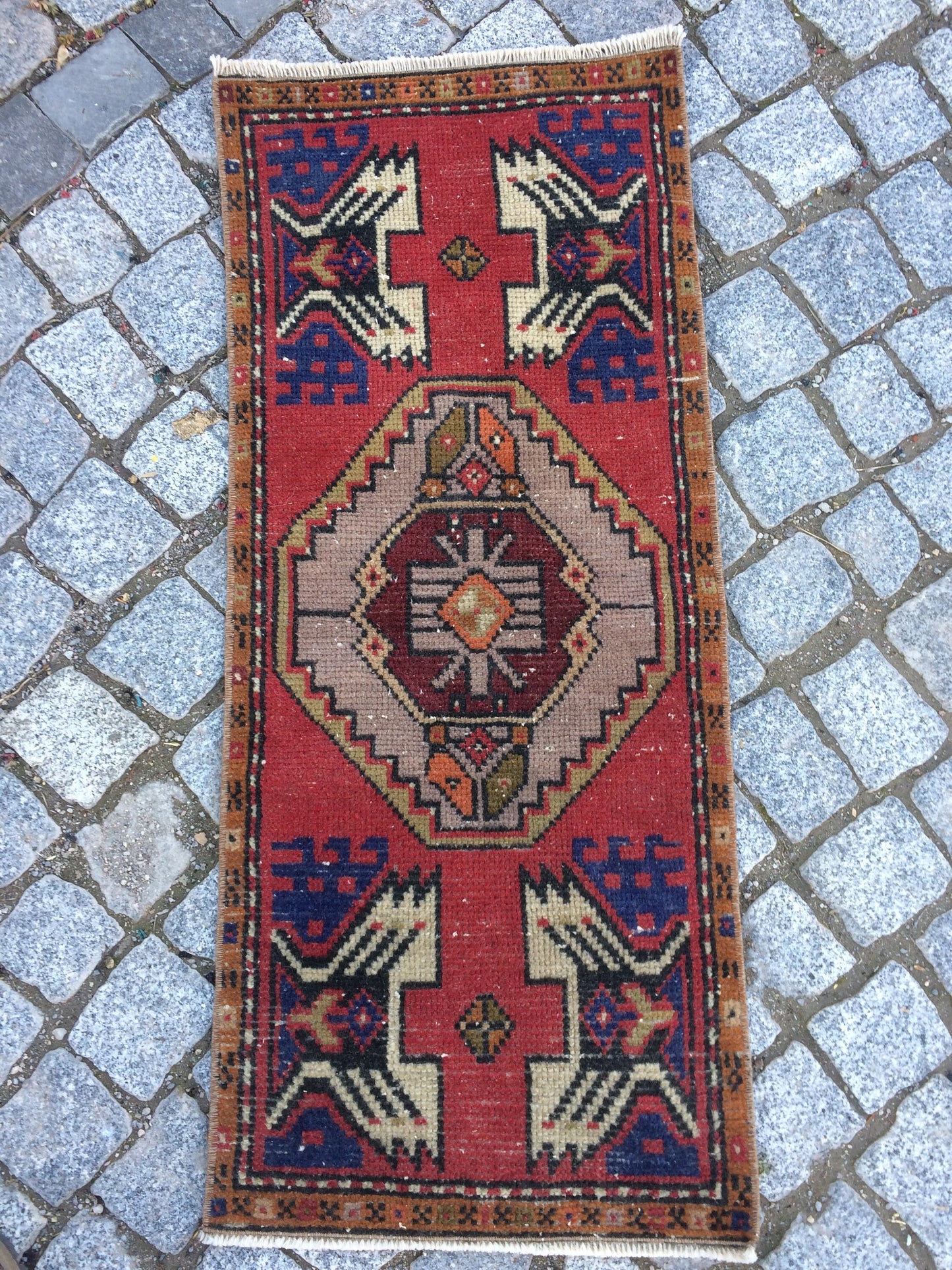 Vintage SMALL AREA TURKISH  Rug,Bohemian Rug,Turkish Rug,Antique Rug,Oushak antique Rug,Hand woven Rug,Weaving Rug,Ethnic Rug,Kitchen Rug