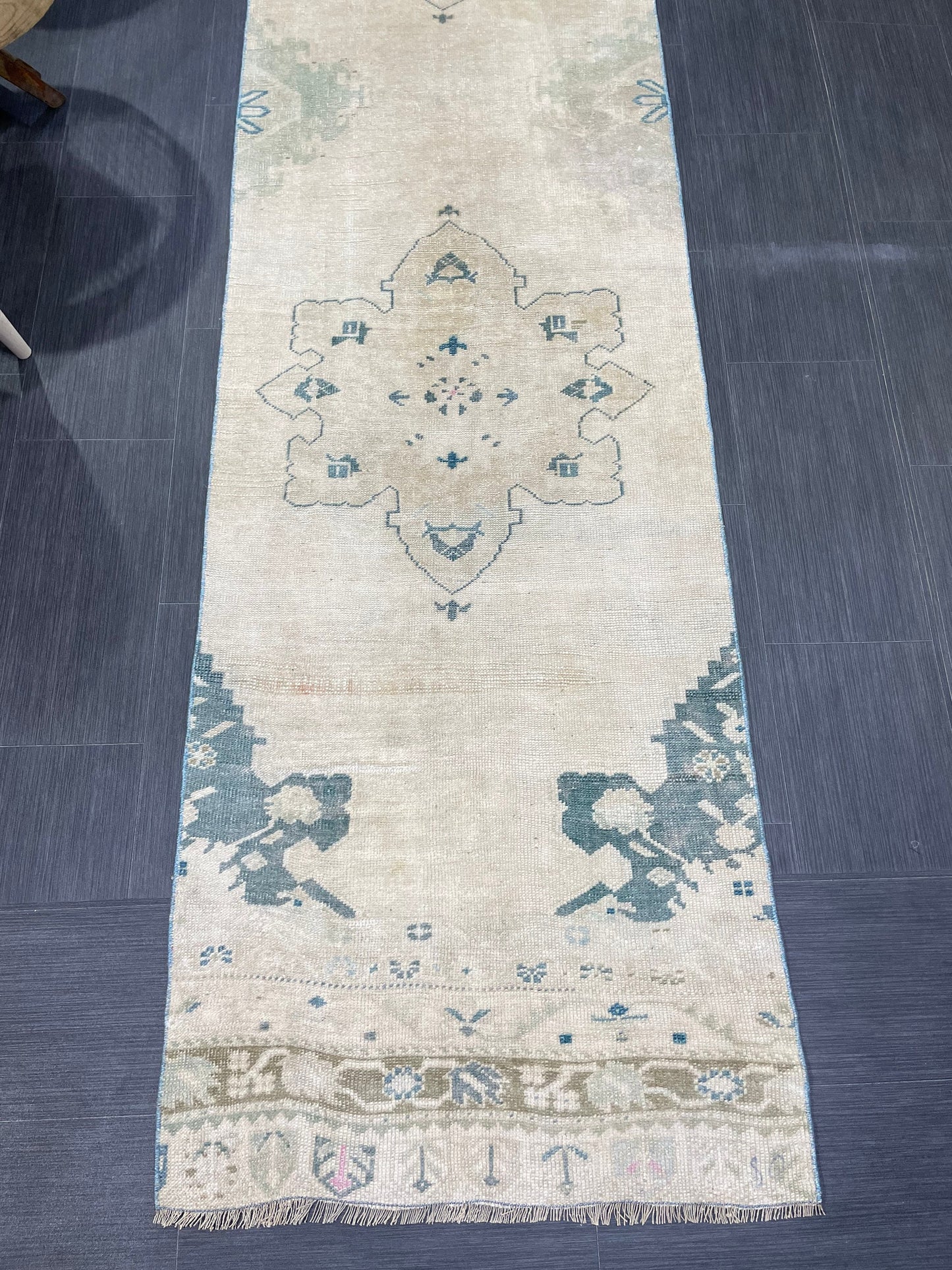 Antique Runner Rug, Persian 2.6 x 11.8 Runner Rug, Vintage Runner, Wool Runner Rug, Turkish Runner Rug, Kitchen Runner Rug, Hallway Runner