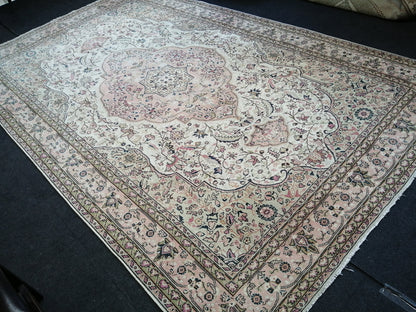 6.7 x 10.7 Large  OUSHAK RUG TURKISH Oushak Rug Vintage Oushak quality Rug Vintage Runner Rug Wool Oushak Rug Hand Made Rugs Vintage  Rug