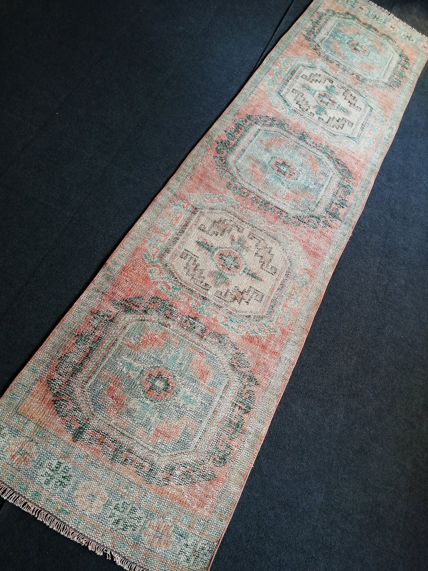 11.6 x 2.10 Oushak Runner Rug Turkish Runner Rug Vintage Runner Rug Hallway Runner Rug Kitchen Runner Rug Wool Runner Rug Wool Oushak Rug