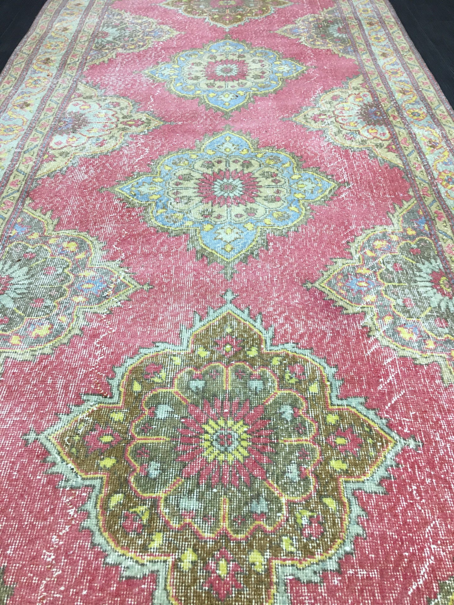 Vintage Handmade Runner 5 x 13 Vintage Runner Hand Knotted TURKISH Runner Vintage Runner Distressed Vintage Persian Muted Runner Rug