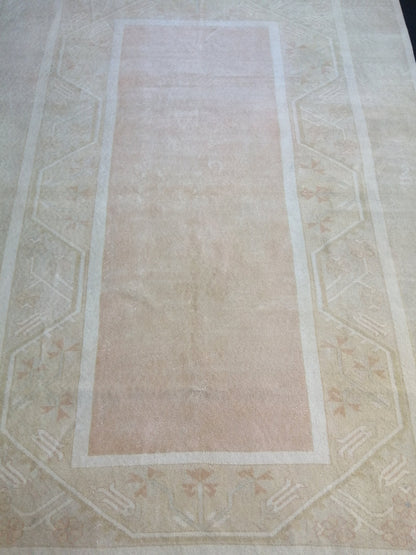 Soft Colors Turkish Rug Muted Oushak Rug 6.3 x 9.3 Rug Muted Wool Oushak Rug, Oushak Runner Rug, Faded Hand Made Rug  Oriental Rug