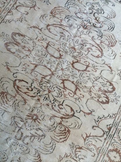 Muted Vintage Rug TURKISH HAND MADE Rug 6x9 Vintage Turkish Rugs  Oushak Rug Oriental Rug, Turkish Oushak Rug, Vintage  Rug, Wool Rug