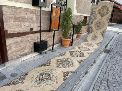 Muted Extra Long Handmade Runner Rug 2.6 x 25.3 Long TURKISH Runner Rug Vintage Runner Rug Staircase Runner Hand Knotted Runner