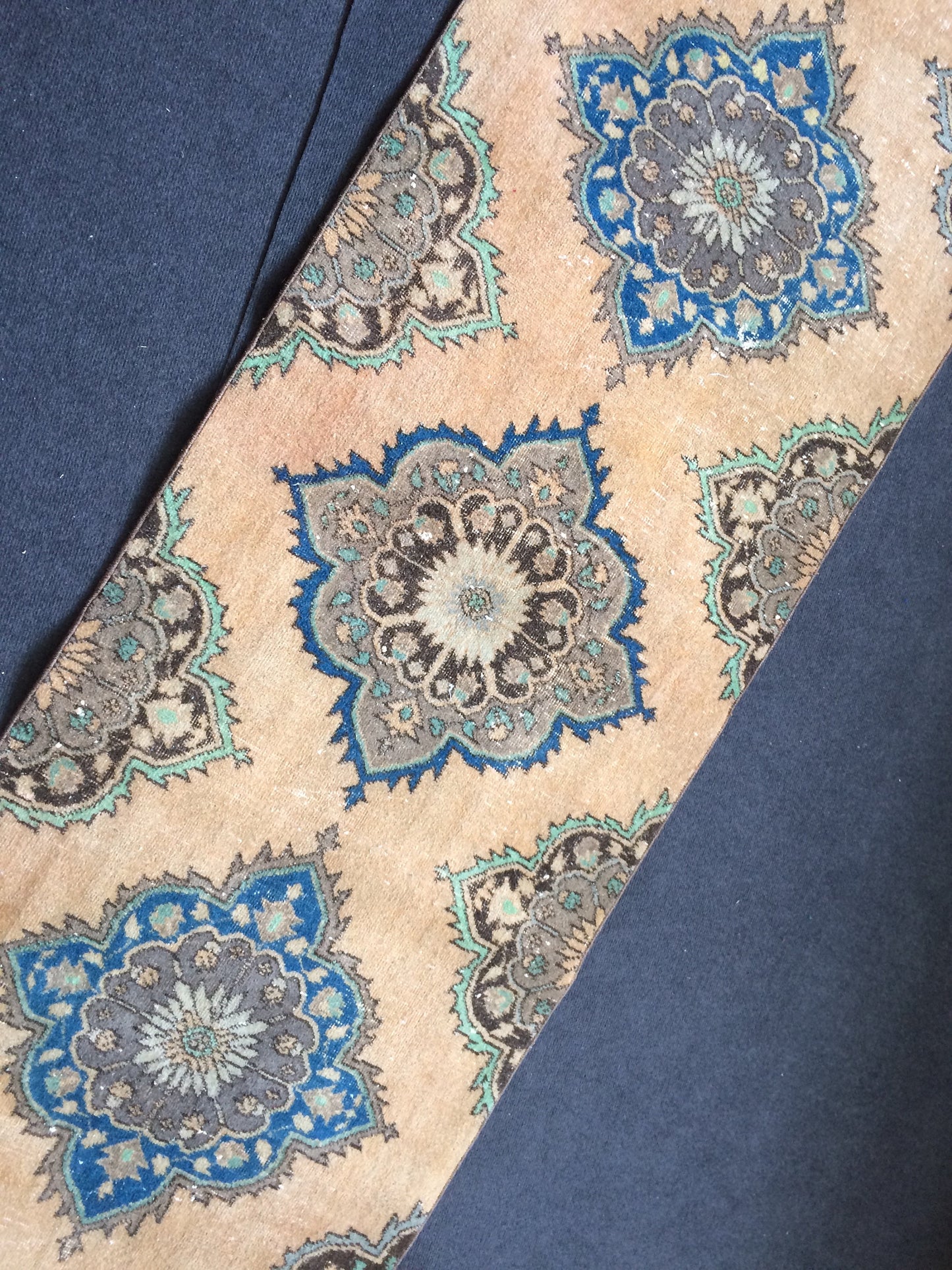 12.5 x 2.8 ft Oushak Runner Rug Turkish Runner Rug Vintage Runner Rug