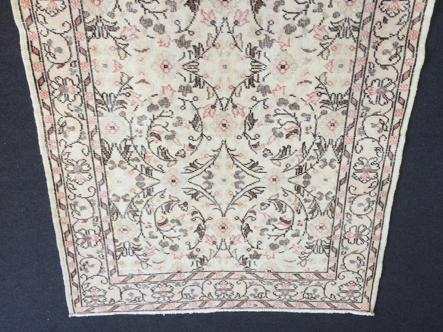 Vintage living room rug , wool pile Rug, TURKISH HAND MADE Rug, Earth Tones Rug,pastel oushak rug ,Traditional rug,Turkish Oushak Rug,