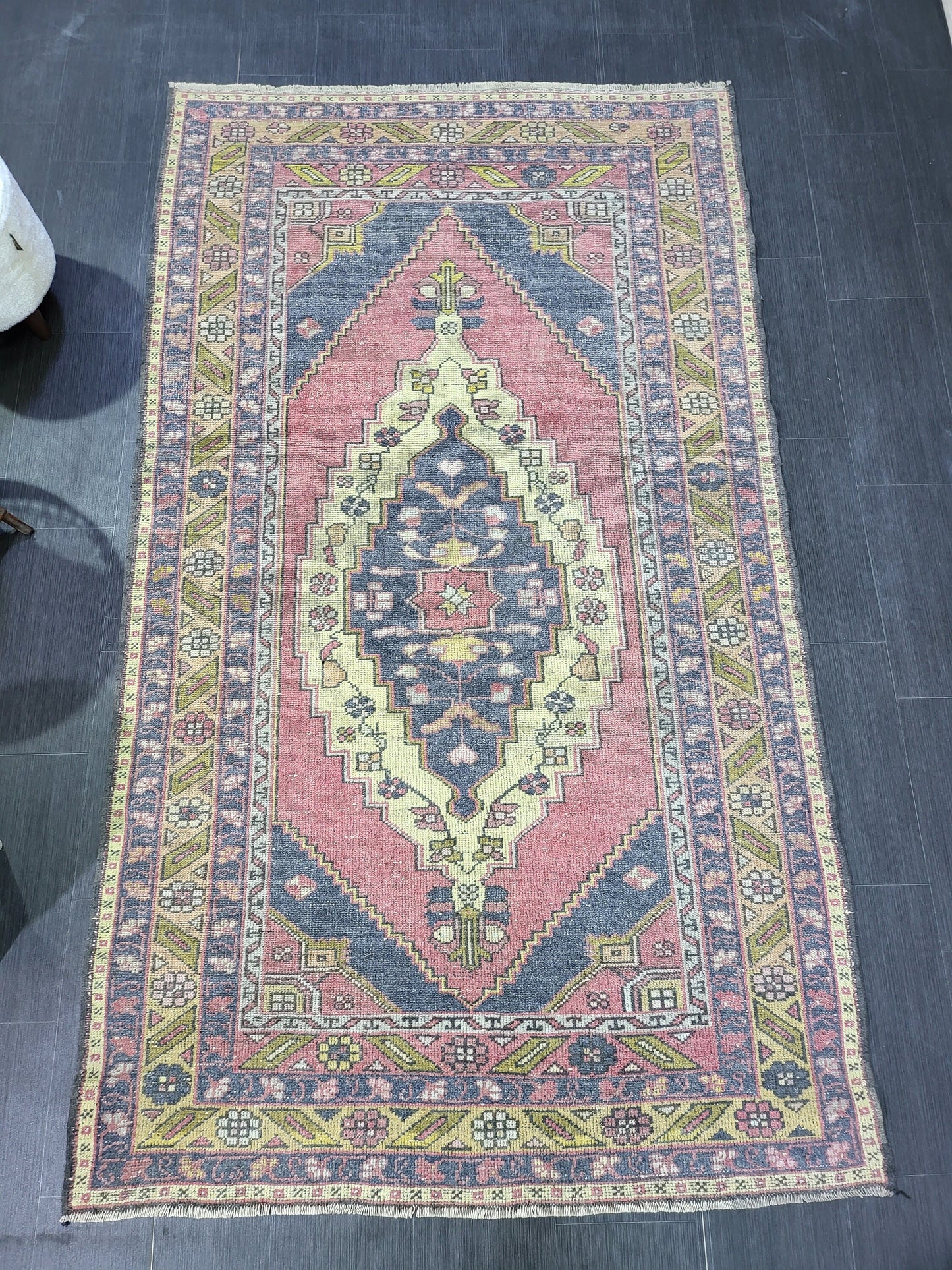 Antique Rug, Vintage Rug, Turkish 4.11 x 8.6 Wool Rug, Oushak Rug Fine Knotted Rug, Hand Knotted Rug, Persian Rug, Handmade Rug