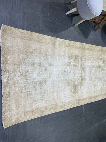 Distressed Vintage Runner Rug 3.6 x 11.5 ft Turkish Runner Rug Vintage Runner Rug Hallway Runner Rug Kitchen Runner Rug Wool Pile Runner Rug