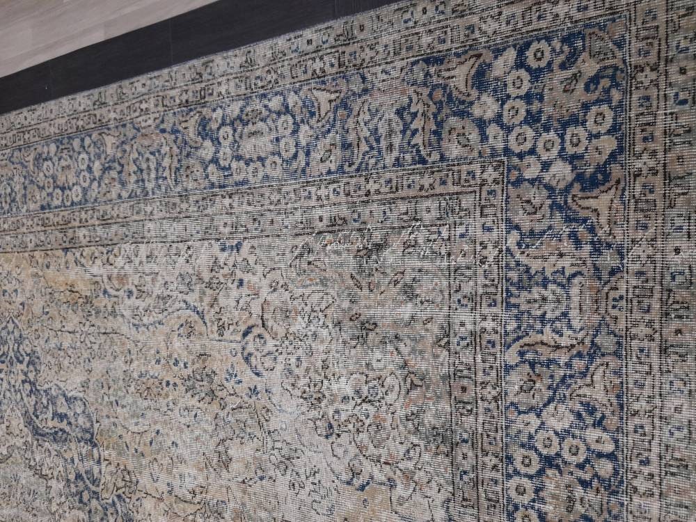 Large OUSHAK RUG TURKISH Oushak Rug Vintage 8.6 x 12.5 Rug Vintage Persian Rug Wool Oriental Rug Hand Made Rug 9x12 Vintage Turkish Rug