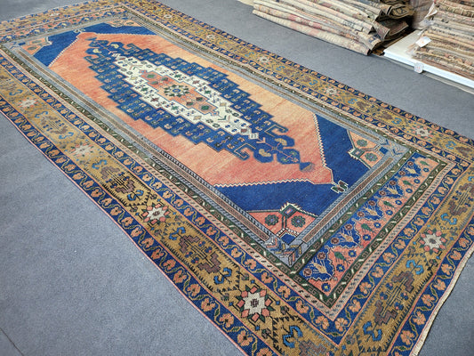 OUSHAK RUG, TURKISH 5.6 x 11 Rug, Vintage Oushak Rug, Vintage Persian Rug, Wool Hand Knotted Rug,  Handmade Rug, Vintage Turkish Rug