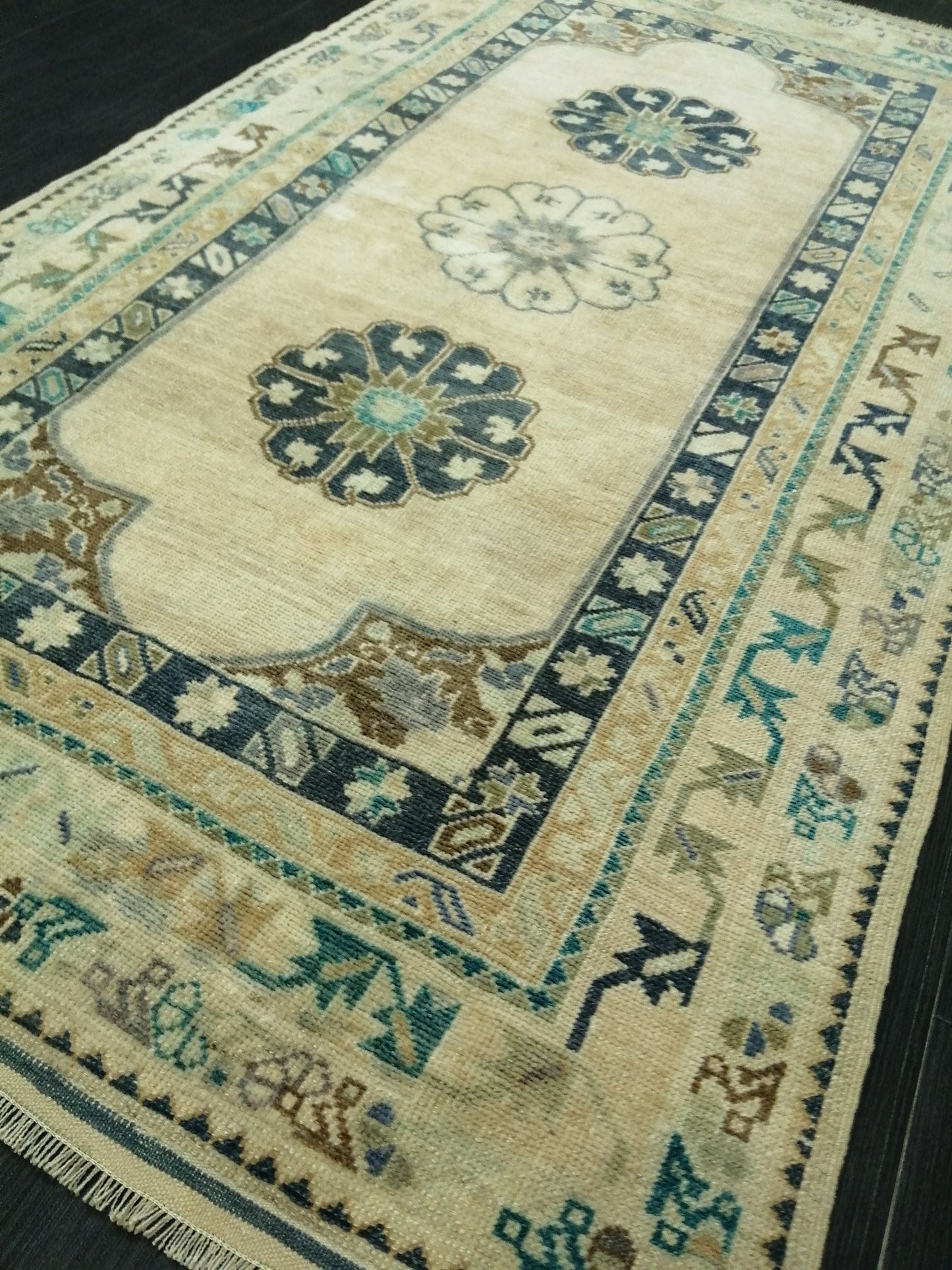 OUSHAK RUG 6.4 x 3.5 TURKISH Oushak Rug Vintage Oushak Runner Rug Vintage Rugs Wool Oushak Rug Hand Made Rugs Vintage Turkish Rug