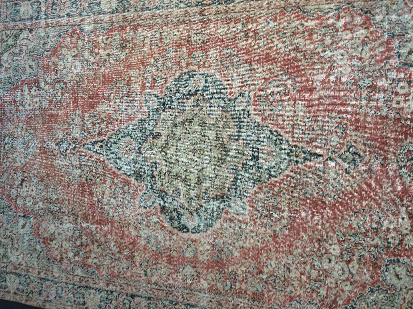 10 x 6.7 Large Area Oushak Rug Vintage Rug Turkish Rug