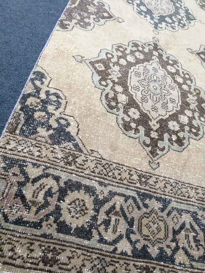 13.7 x 2.8 Vintage Oushak Runner Rug Turkish Runner Rug Vintage Runner Rug Hallway Runner Rug Kitchen Runner Rug Wool Runner Rug Wool Oushak