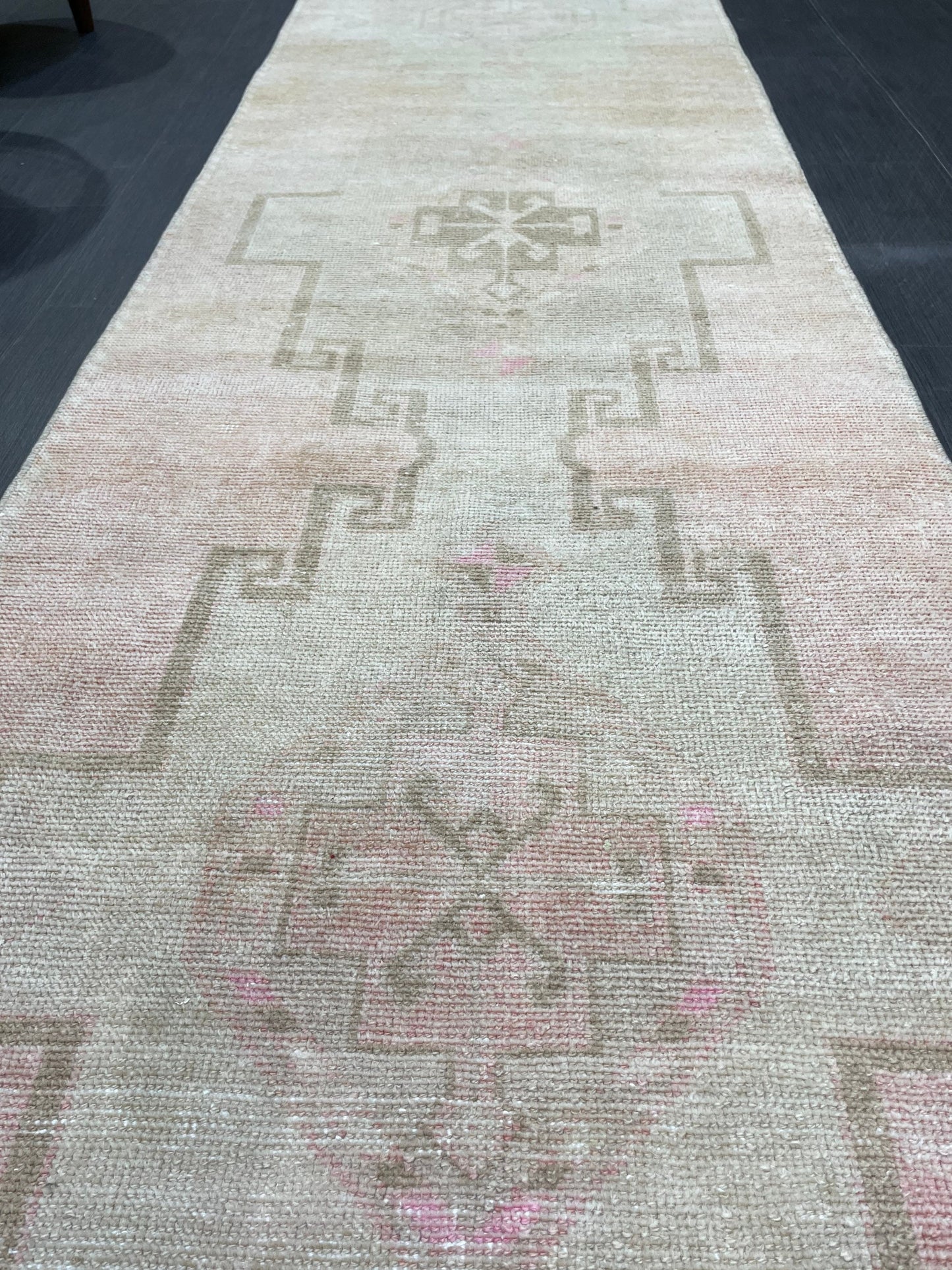 Antique Runner Rug, Persian2.8 x 12.7 Runner Rug, Wool Oushak Runner Rug, Long Turkish Runner Rug, Kitchen Runner Rug, Hallway Runner