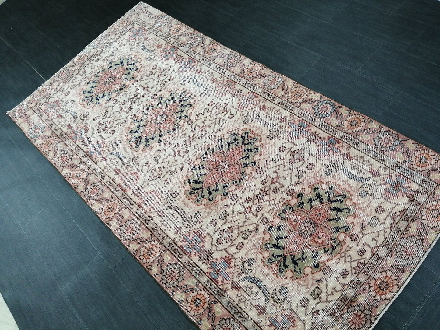 Muted Oriental Runner  8.3 x 4.3 Turkish Runner Rug Vintage Runner Rug Hallway Runner Rug Kitchen Runner Rug Persian Runner Rug