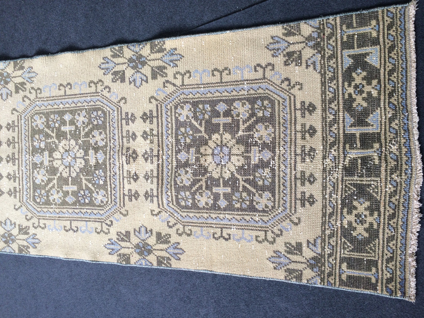 12 X 2.7 FT Oushak Runner Turkish Runner Rug Vintage Runner Rug Hallway Runner Rug Turkish Rug Runner Wool Runner Rug Wool Oushak Rug