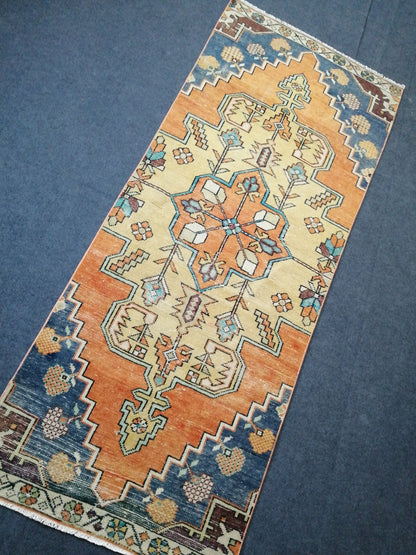 8.2 X 3.4 Oushak Runner Rug Turkish Runner Rug Vintage Runner Rug Hallway Runner Rug Kitchen Runner Rug Wool Runner Rug Wool Oushak Rug