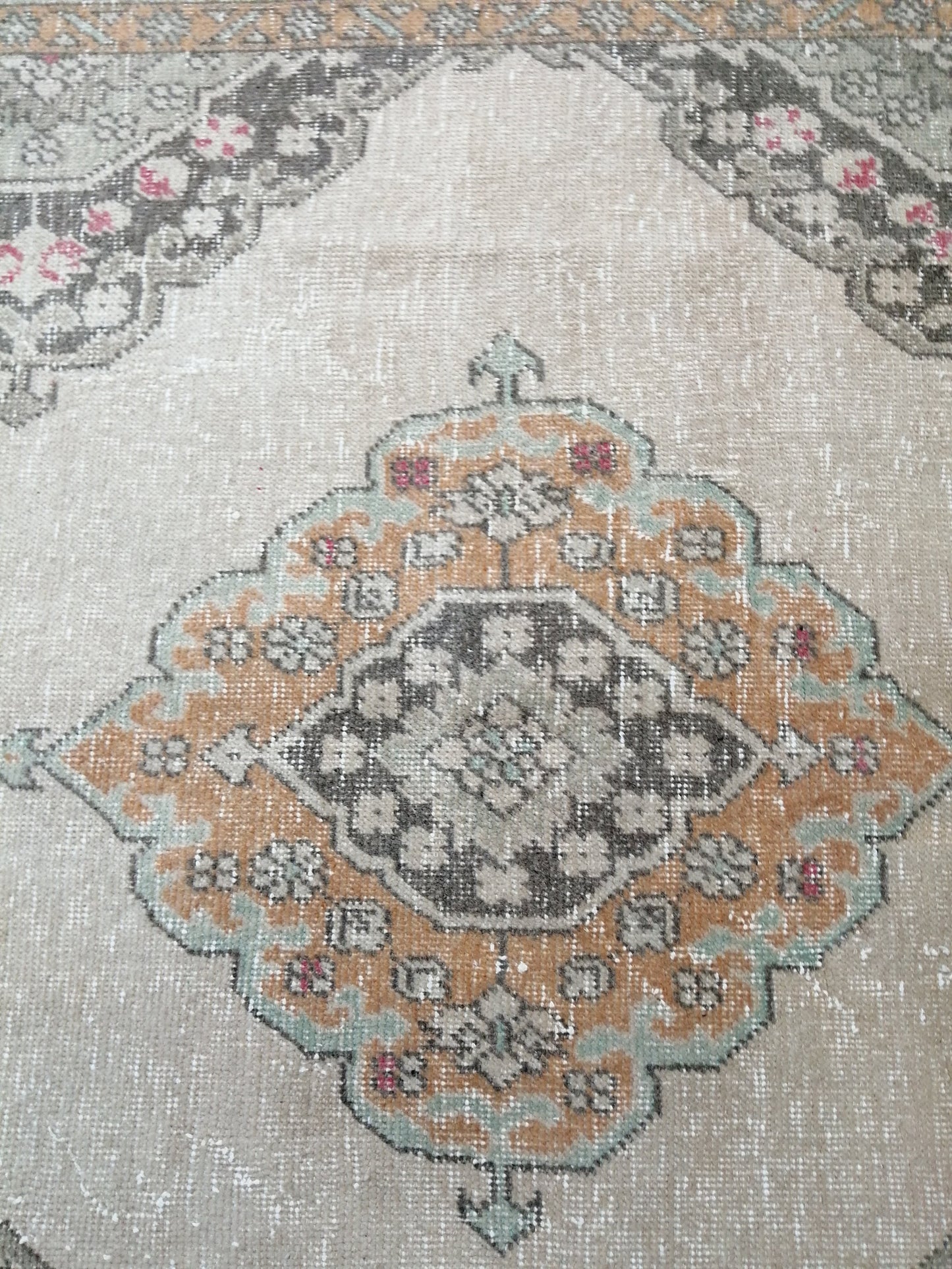 12.7 x 5 Oushak Runner Rug Turkish Runner Rug Vintage Runner Rug Hallway Runner Rug, Muted Oushak Rug, Vintage Turkish Rug