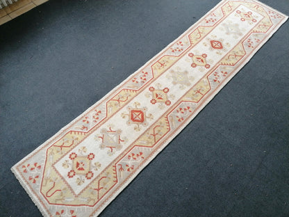 Turkish runner rug, 11'x2'8 runner rug, vintage turkish runer rug, rug, oushak vintage rug, kitchen runner rug,hallway runner rug