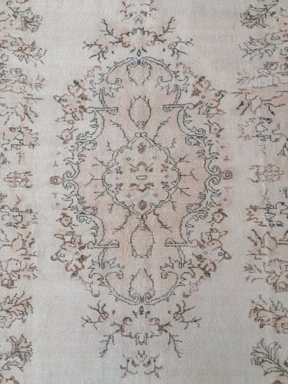 10.2 x 6.5 Oushak rug - large turkish oushak rug, vintage rug - vintage hand made rug, kitchen rug