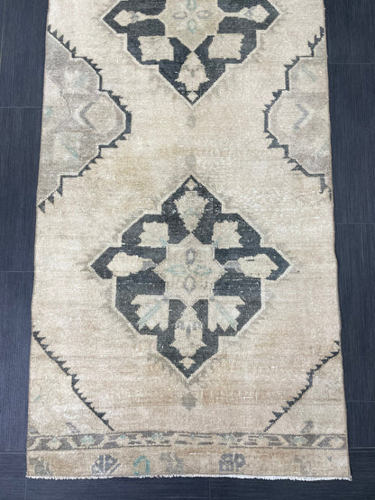 Oushak Runner 2.8 x 9.5 Rug Persian Runner Rug Wool Oushak Rug Antique Runner Rug Turkish Runner Rug Kitchen Runner Rug Hallway Runner Rug
