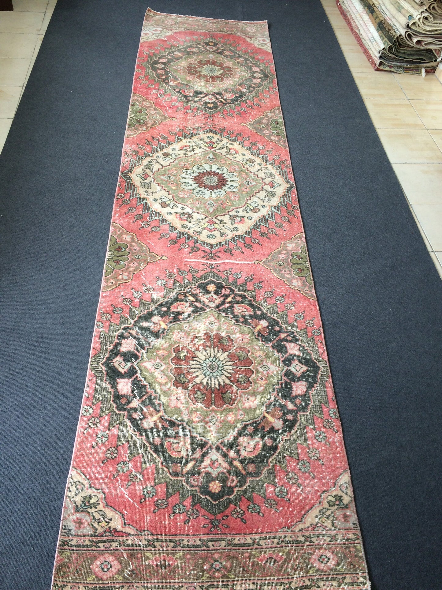 12 x 3  Oushak Runner Rug Turkish Runner Rug Vintage Runner Rug Hallway Runner Rug Kitchen Runner Rug Wool Runner Rug Wool Oushak Rugs