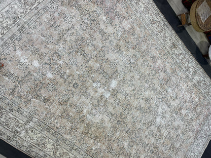 Large Vintage RUG, 8.5 x 12 Rug, Distressed Persian Rug Wool Hand Knotted Rug Oriental Handmade Rug Vintage Turkish Rug