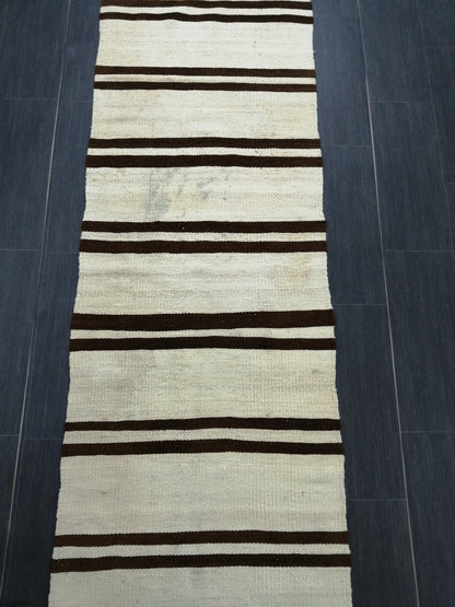 2.3 X 9 Neutral Runner Rugs, Hand Made Rug, Neutral Oushak Rug, Rustic Rug, Rug Runner,Farmhouse Rug, Vintage Rug, Wool rug