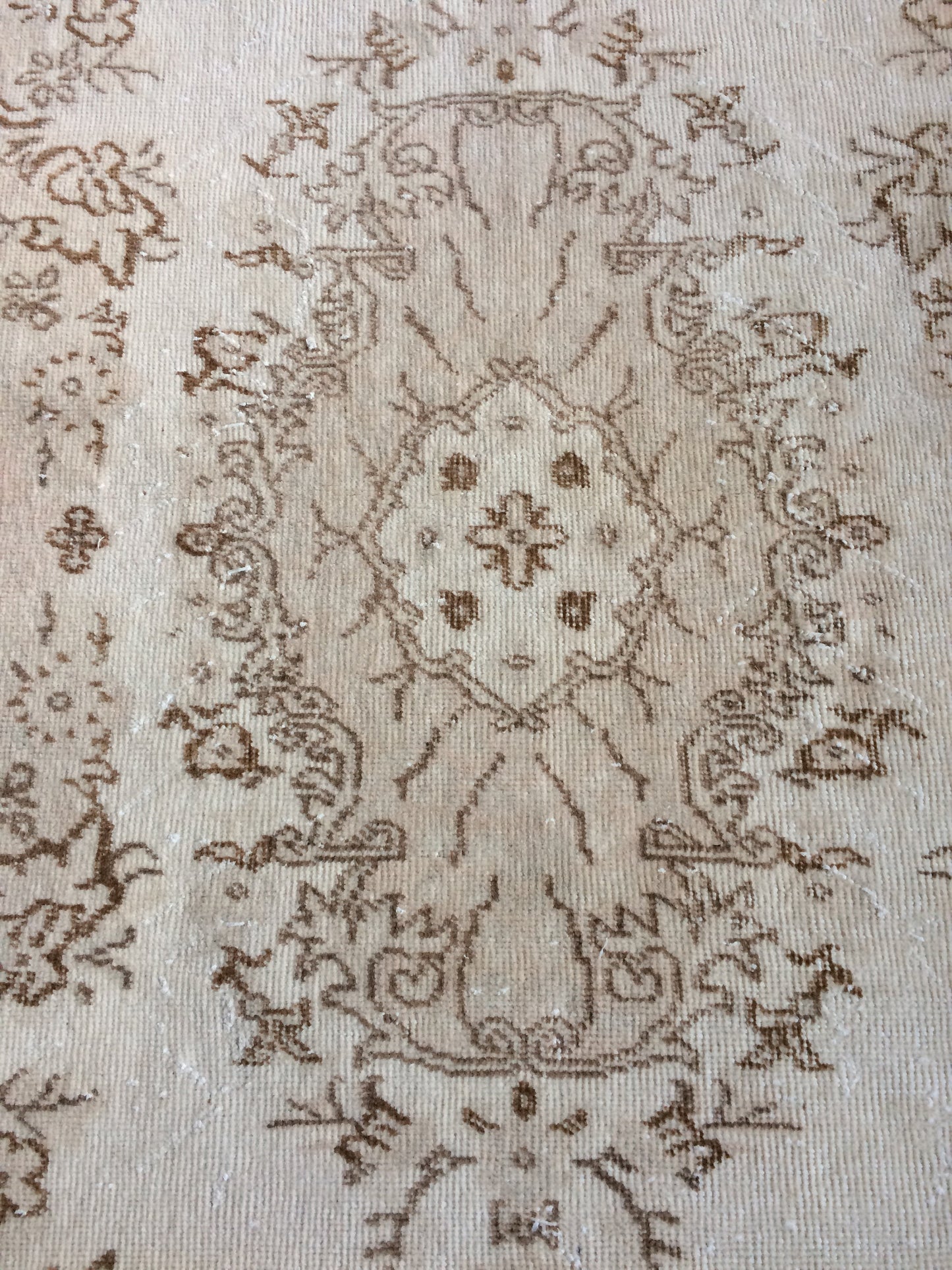 MUTED Oushak Rug, 3x7 Turkish Rug, Oushak Rug, Rustic Neutral Rug, Wool Oushak Rug, Oushak Runner Rugs,Turkish Farmhouse Rug, Vintage Rug