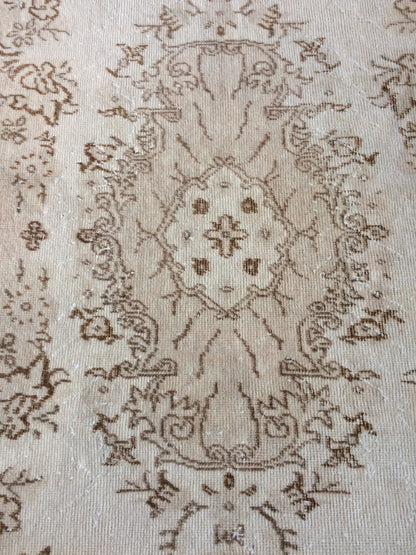 MUTED Oushak Rug, 3x7 Turkish Rug, Oushak Rug, Rustic Neutral Rug, Wool Oushak Rug, Oushak Runner Rugs,Turkish Farmhouse Rug, Vintage Rug