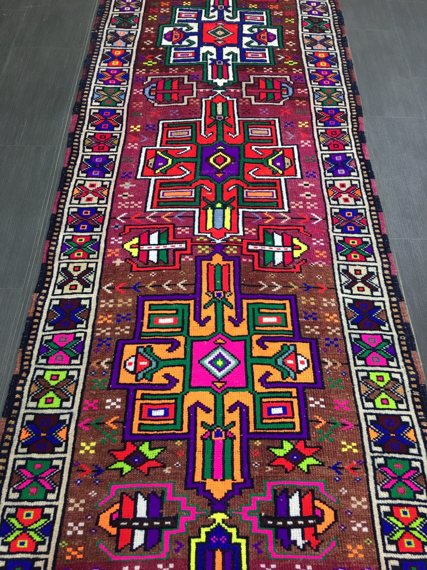 Vintage Runner Rug  3x12 Hand Knotted Runner Rug Turkish Runner Rug Muted Persian Runner Rug Vintage Runner Rug Oriental Runner Rug