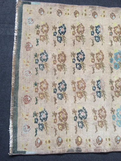 Turkish Rug, Vintage Oushak Rug, Oushak Rug, Wool Oushak Rug, Oushak Runner Rugs, Farmhouse Rug, Vintage Rug, Minimalist Rug, Hand Made Rug