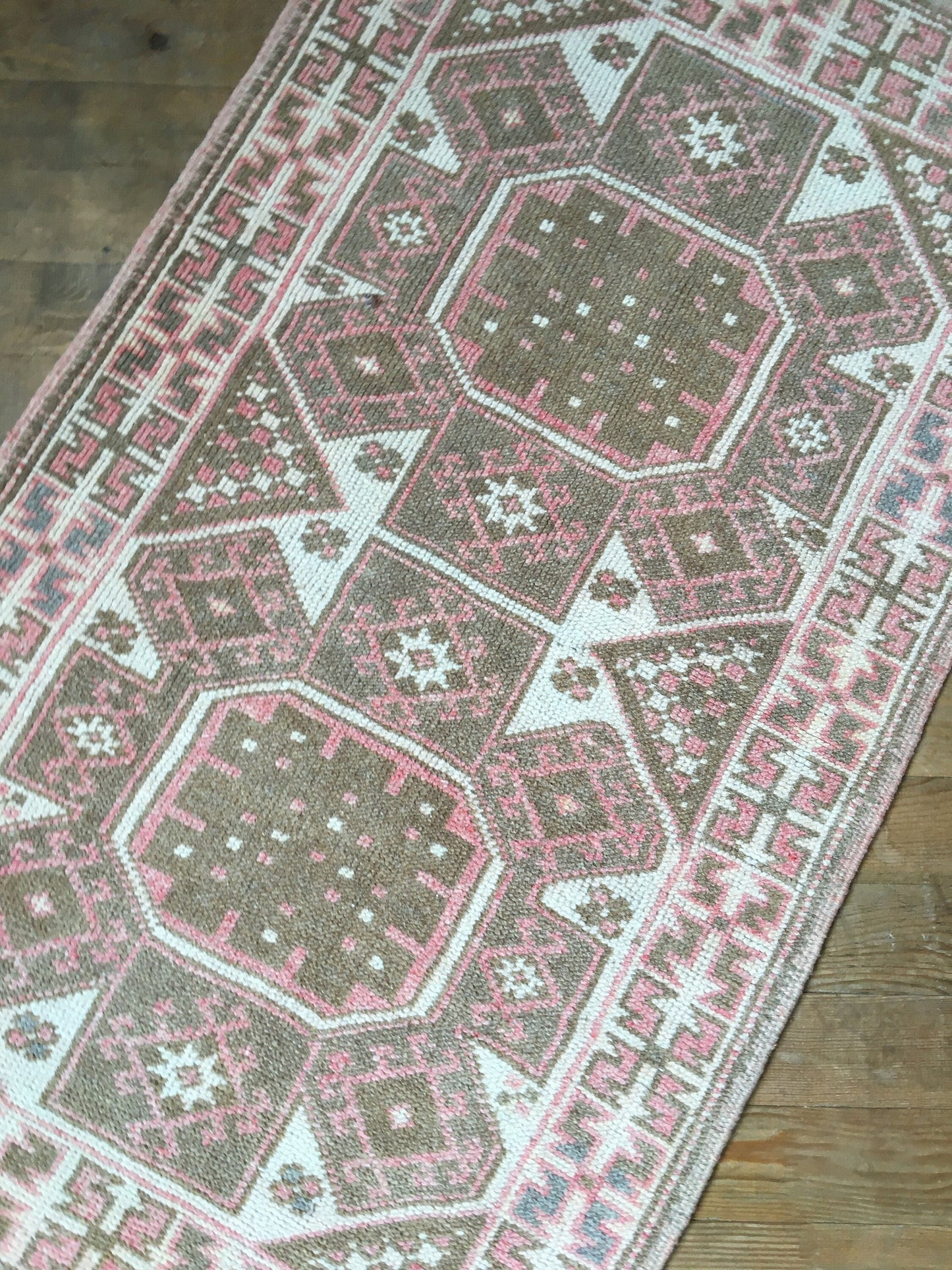 3x4 feet turkish area rug, anatolian handmade wool rug, vintage oushak natural large rug, living room floor large rug,bedroom wool brown rug