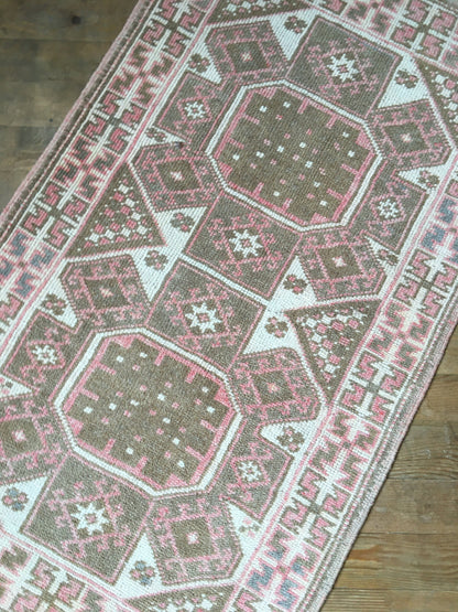 3x4 feet turkish area rug, anatolian handmade wool rug, vintage oushak natural large rug, living room floor large rug,bedroom wool brown rug