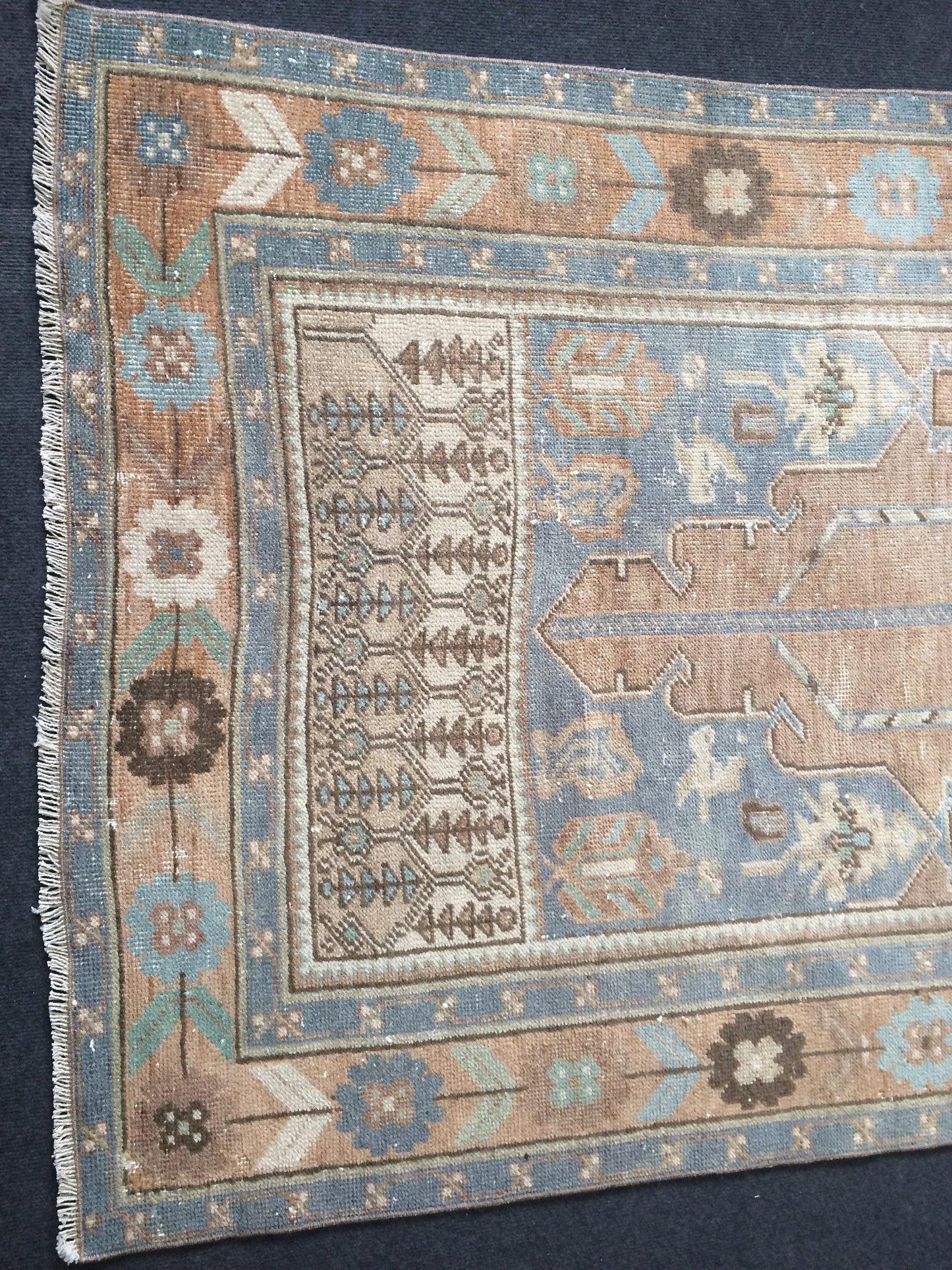 Persian Rug, Vintage Turkish Rug, Faded Rug, Rustic Rug,Bohemian Rug, Rug Runner, Turkish Rug, Farmhouse Rug, Vintage Rug, Wool rug