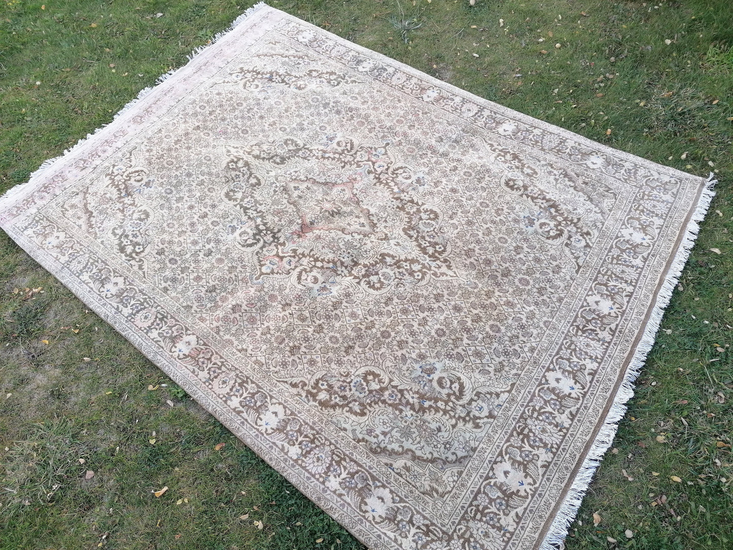 5.5 x 7.3 knotted rug - handmade living room rug, vintage wool rug, Persian rug