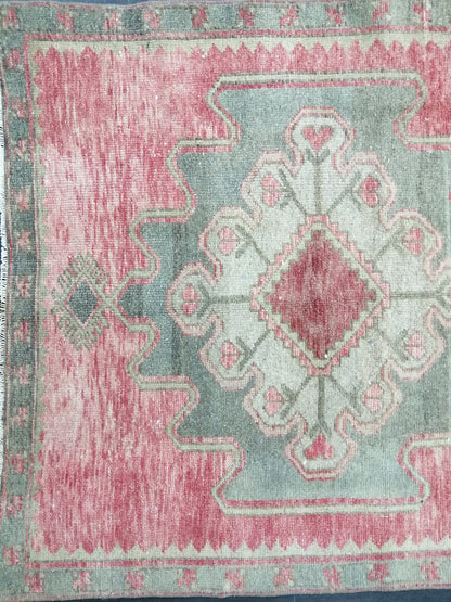 Oushak Runner Rug 3.6 x 10 Vintage Runner Rug Hallway Runner Rug Kitchen Runner Rug Wool Runner Rug Wool Oushak Rug Turkish Runner Rug