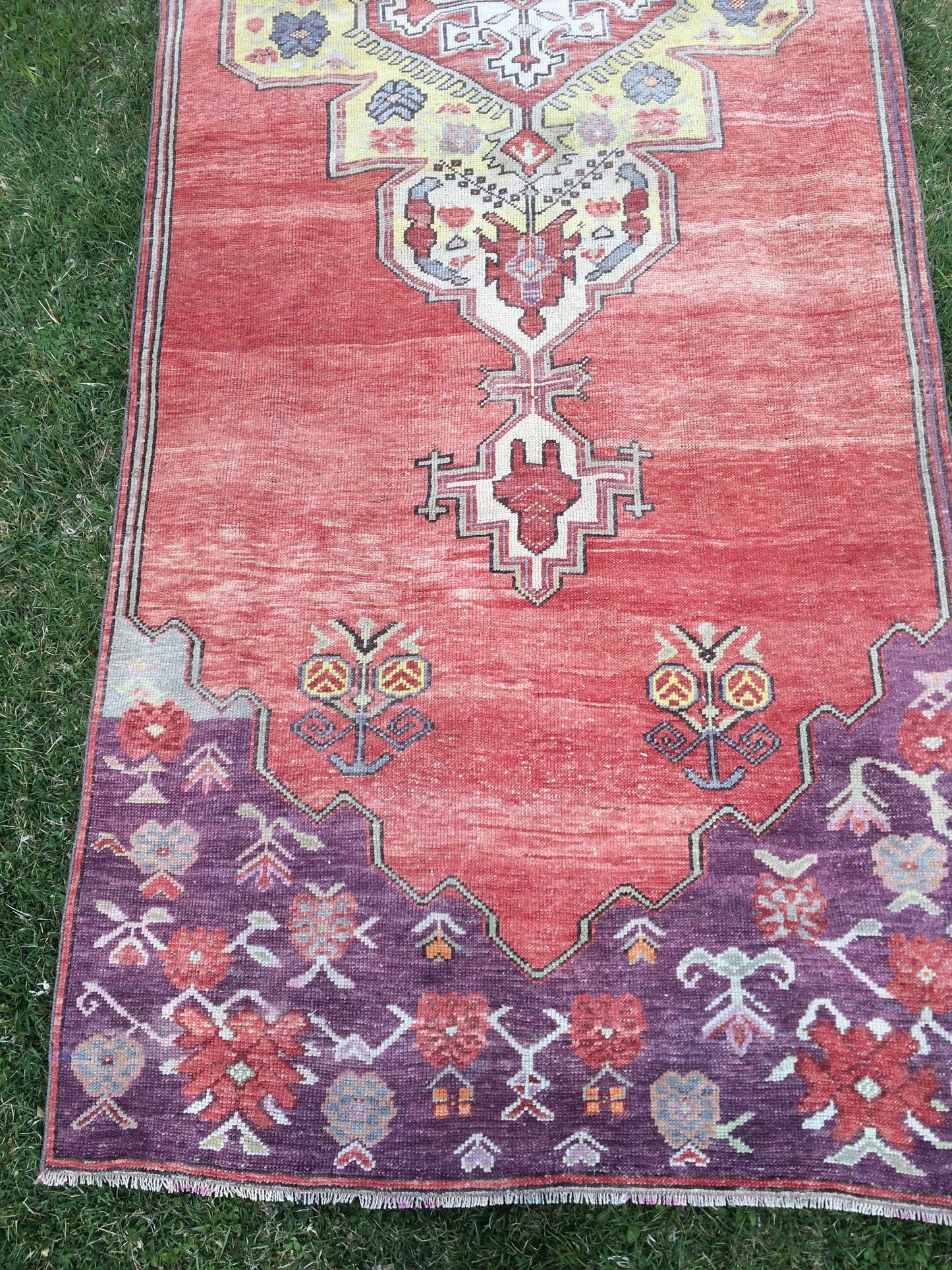 VINTAGE RUNNER Rug, 4x12 Oushak Runner Rug, Rustic Rug, Rugs Runner, Turkish Rug Runner, Farmhouse Rug, Vintage Rug