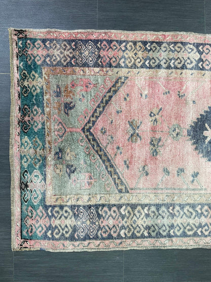 Handmade Rug Oushak 3.3 x 5.4 Rug Rustic Rug Hand Knotted RugTurkish Rug,
