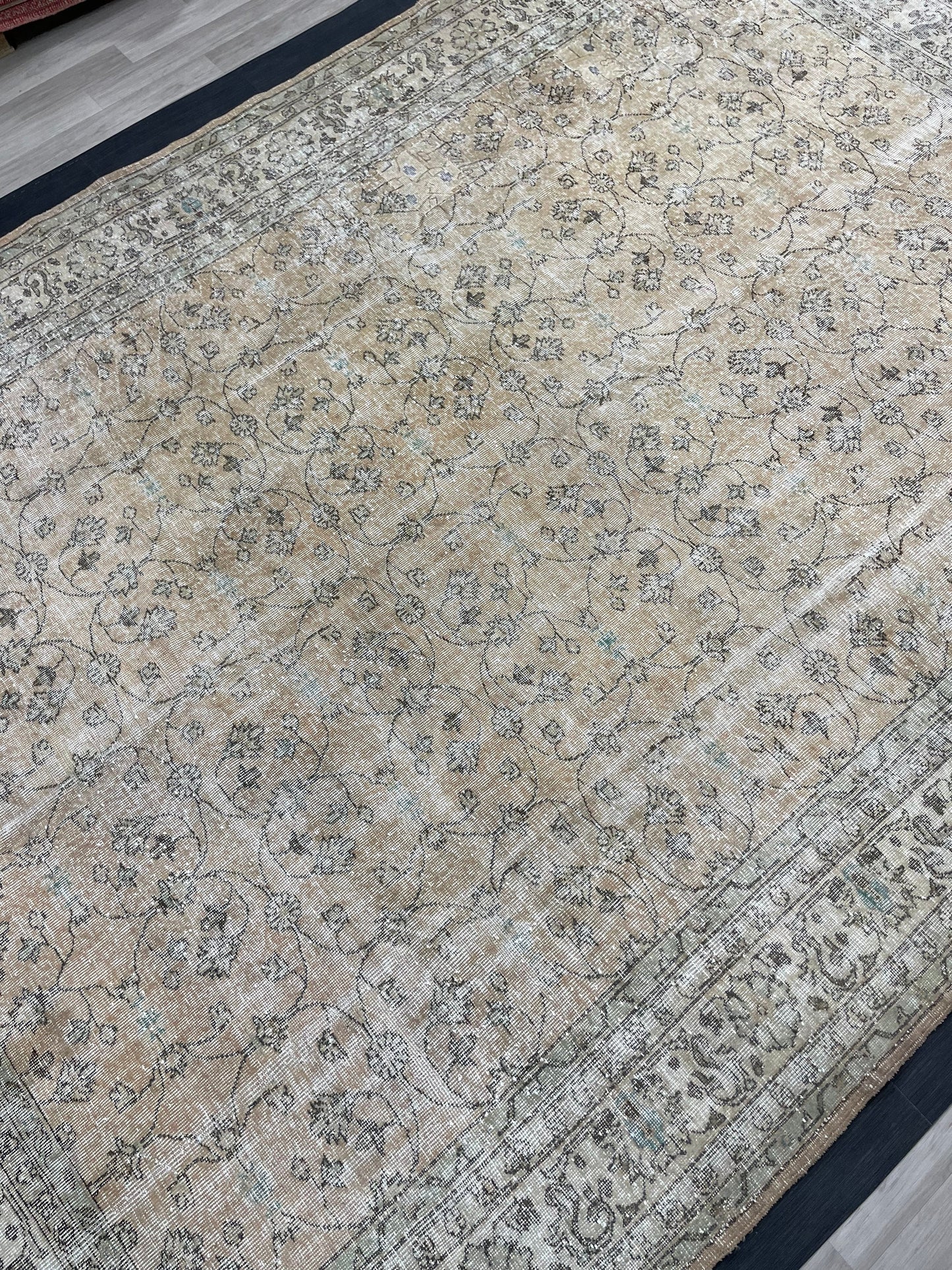 Large Vintage RUG 8.8 x 12.6 TURKISH Oushak Rug Distressed Persian Rug Wool Hand Knotted Rug 9x13 Handmade Rug Vintage ANATOLIA Rug